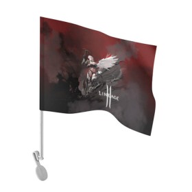 Флаг для автомобиля с принтом Angel в Тюмени, 100% полиэстер | Размер: 30*21 см | goddess of destruction | line age | line age ii | lineage ii | линейка