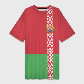Платье-футболка 3D с принтом Белоруссия, лента с гербом в Тюмени,  |  | belarus | byelorussia | беларусь | белорус | белоруссия | белорусский | минск | республика | флаг