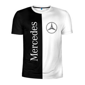 Мужская футболка 3D спортивная с принтом Mercedes в Тюмени, 100% полиэстер с улучшенными характеристиками | приталенный силуэт, круглая горловина, широкие плечи, сужается к линии бедра | benz | mercedes | авто | автомобиль | бенз | мерседес