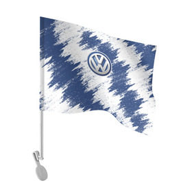 Флаг для автомобиля с принтом Volkswagen в Тюмени, 100% полиэстер | Размер: 30*21 см | auto | car | race | volkswagen | авто | гонки | краска | краски | марка | машина | фольксваген | фольтсваген