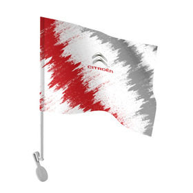 Флаг для автомобиля с принтом Citroen в Тюмени, 100% полиэстер | Размер: 30*21 см | auto | car | citroen | race | авто | гонки | краска | краски | марка | машина | ситроен