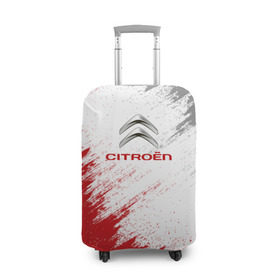 Чехол для чемодана 3D с принтом Citroen в Тюмени, 86% полиэфир, 14% спандекс | двустороннее нанесение принта, прорези для ручек и колес | auto | car | citroen | race | авто | гонки | краска | краски | марка | машина | ситроен