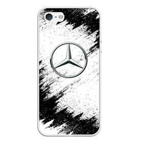 Чехол для iPhone 5/5S матовый с принтом Mercedes в Тюмени, Силикон | Область печати: задняя сторона чехла, без боковых панелей | mercedes | мерседес