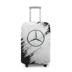 Чехол для чемодана 3D с принтом Mercedes в Тюмени, 86% полиэфир, 14% спандекс | двустороннее нанесение принта, прорези для ручек и колес | mercedes | мерседес