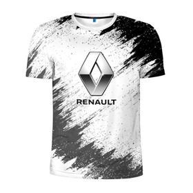 Мужская футболка 3D спортивная с принтом Renault в Тюмени, 100% полиэстер с улучшенными характеристиками | приталенный силуэт, круглая горловина, широкие плечи, сужается к линии бедра | auto | car | race | renault | авто | гонки | краска | краски | марка | машина | рено