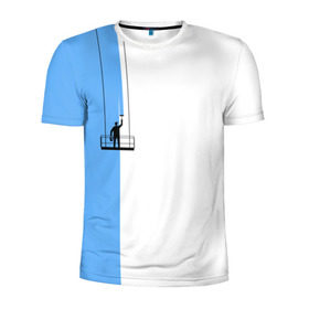 Мужская футболка 3D спортивная с принтом Маляр в Тюмени, 100% полиэстер с улучшенными характеристиками | приталенный силуэт, круглая горловина, широкие плечи, сужается к линии бедра | маляр