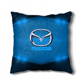 Подушка 3D с принтом Mazda SPORT в Тюмени, наволочка – 100% полиэстер, наполнитель – холлофайбер (легкий наполнитель, не вызывает аллергию). | состоит из подушки и наволочки. Наволочка на молнии, легко снимается для стирки | 