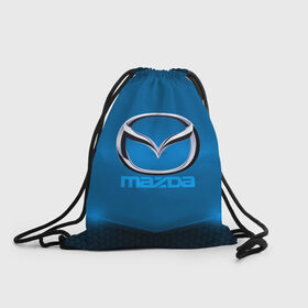 Рюкзак-мешок 3D с принтом Mazda SPORT в Тюмени, 100% полиэстер | плотность ткани — 200 г/м2, размер — 35 х 45 см; лямки — толстые шнурки, застежка на шнуровке, без карманов и подкладки | Тематика изображения на принте: 