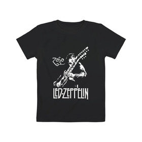 Детская футболка хлопок с принтом led zeppelin в Тюмени, 100% хлопок | круглый вырез горловины, полуприлегающий силуэт, длина до линии бедер | Тематика изображения на принте: led | led zeppelin | блюз | группа | джимми пейдж | джон генри бонэм | джон пол джонс | лед зепелен | лед зеппелин | метал | роберт плант | рок | тяжелый | фолк | хард | хардрок | хеви | хевиметал