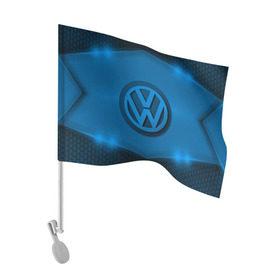Флаг для автомобиля с принтом Volkswagen SPORT в Тюмени, 100% полиэстер | Размер: 30*21 см | auto | automobile | car | carbon | machine | motor | motor car | sport car | volkswagen | автомашина | бренд | легковой автомобиль | марка | спортивный автомобиль | тачка
