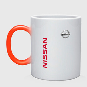 Кружка хамелеон с принтом Nissan в Тюмени, керамика | меняет цвет при нагревании, емкость 330 мл | motor | nissan | авто | лого | машина | ниссан | тачка