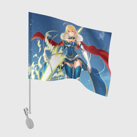 Флаг для автомобиля с принтом Аниме Fate Grand Order в Тюмени, 100% полиэстер | Размер: 30*21 см | Тематика изображения на принте: anime | девочка | девушка | тян