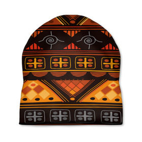 Шапка 3D с принтом Aztec ornament в Тюмени, 100% полиэстер | универсальный размер, печать по всей поверхности изделия | aztec | geometry | pattern | symbol | world | ацтек | геометрия | народный | орнамент | символы | узор | этника | этнический