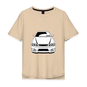 Мужская футболка хлопок Oversize с принтом Toyota Chaser в Тюмени, 100% хлопок | свободный крой, круглый ворот, “спинка” длиннее передней части | chaser | jdm | tourer v | toyota