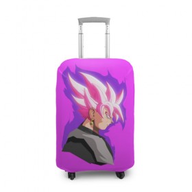 Чехол для чемодана 3D с принтом Son Goku в Тюмени, 86% полиэфир, 14% спандекс | двустороннее нанесение принта, прорези для ручек и колес | 