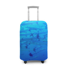 Чехол для чемодана 3D с принтом Морская фауна в Тюмени, 86% полиэфир, 14% спандекс | двустороннее нанесение принта, прорези для ручек и колес | fish | fishes | pisces | море | морские обитатели | морской | океан | рыбы