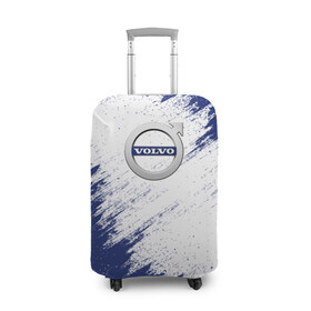 Чехол для чемодана 3D с принтом VOLVO в Тюмени, 86% полиэфир, 14% спандекс | двустороннее нанесение принта, прорези для ручек и колес | auto | car | volvo | авто | вольво | машина
