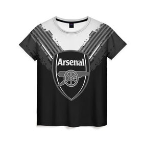 Женская футболка 3D с принтом Arsenal abstract original в Тюмени, 100% полиэфир ( синтетическое хлопкоподобное полотно) | прямой крой, круглый вырез горловины, длина до линии бедер | football | soccer | арсенал