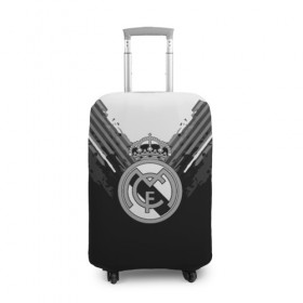 Чехол для чемодана 3D с принтом Real Madrid abstract original в Тюмени, 86% полиэфир, 14% спандекс | двустороннее нанесение принта, прорези для ручек и колес | Тематика изображения на принте: football | soccer | реал мадрид