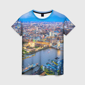 Женская футболка 3D с принтом Лондон в Тюмени, 100% полиэфир ( синтетическое хлопкоподобное полотно) | прямой крой, круглый вырез горловины, длина до линии бедер | england | london | англия | великобритания | город | европа | королевство | лондон | мегаполис | путешествие | столица | туризм
