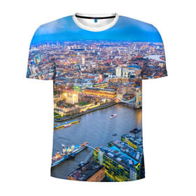 Мужская футболка 3D спортивная с принтом Лондон в Тюмени, 100% полиэстер с улучшенными характеристиками | приталенный силуэт, круглая горловина, широкие плечи, сужается к линии бедра | Тематика изображения на принте: england | london | англия | великобритания | город | европа | королевство | лондон | мегаполис | путешествие | столица | туризм