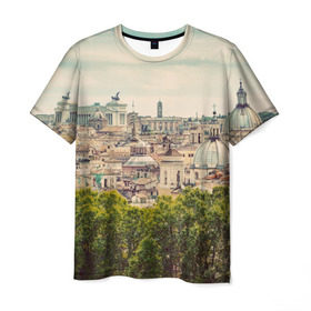 Мужская футболка 3D с принтом Рим в Тюмени, 100% полиэфир | прямой крой, круглый вырез горловины, длина до линии бедер | Тематика изображения на принте: italy | rome | архитектура | европа | история | италия | отдых | отпуск | приключение | путешествие | рим | экскурсия