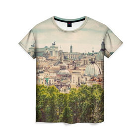 Женская футболка 3D с принтом Рим в Тюмени, 100% полиэфир ( синтетическое хлопкоподобное полотно) | прямой крой, круглый вырез горловины, длина до линии бедер | italy | rome | архитектура | европа | история | италия | отдых | отпуск | приключение | путешествие | рим | экскурсия