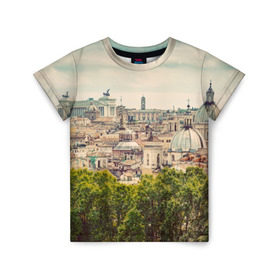 Детская футболка 3D с принтом Рим в Тюмени, 100% гипоаллергенный полиэфир | прямой крой, круглый вырез горловины, длина до линии бедер, чуть спущенное плечо, ткань немного тянется | italy | rome | архитектура | европа | история | италия | отдых | отпуск | приключение | путешествие | рим | экскурсия