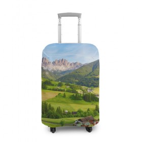 Чехол для чемодана 3D с принтом Альпы в Тюмени, 86% полиэфир, 14% спандекс | двустороннее нанесение принта, прорези для ручек и колес | австрия | альпы | германия | горный хребет | горы | италия | красота | лес | лихтенштейн | луг | пейзаж | природа | простор | раздолье | словения | франция | швейцария