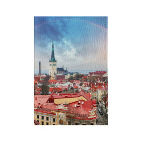 Обложка для паспорта матовая кожа с принтом Таллин (Эстония) в Тюмени, натуральная матовая кожа | размер 19,3 х 13,7 см; прозрачные пластиковые крепления | estonia | tallin | город | европа | путешествие | таллин | туризм | эстония