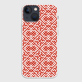 Чехол для iPhone 13 mini с принтом Духобор (Обережная Вышивка) в Тюмени,  |  | орнамент | русь | узоры