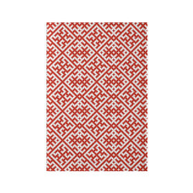 Обложка для паспорта матовая кожа с принтом Духобор (Обережная Вышивка) в Тюмени, натуральная матовая кожа | размер 19,3 х 13,7 см; прозрачные пластиковые крепления | орнамент | русь | узоры
