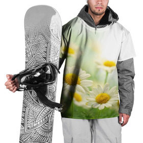 Накидка на куртку 3D с принтом Полевые ромашки в Тюмени, 100% полиэстер |  | луг | поле | цветы