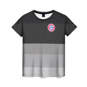 Женская футболка 3D с принтом Бавария в Тюмени, 100% полиэфир ( синтетическое хлопкоподобное полотно) | прямой крой, круглый вырез горловины, длина до линии бедер | bayern | club | football | munchen | бавария | баер | баерн | байер | байерн | мюллер | мюнхен