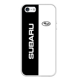 Чехол для iPhone 5/5S матовый с принтом Subaru в Тюмени, Силикон | Область печати: задняя сторона чехла, без боковых панелей | Тематика изображения на принте: subaru | марка | машины | субару
