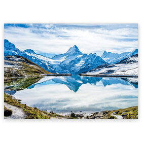 Поздравительная открытка с принтом Альпы в Тюмени, 100% бумага | плотность бумаги 280 г/м2, матовая, на обратной стороне линовка и место для марки
 | Тематика изображения на принте: австрия | альпийские горы | альпийский хребет | альпы | германия | горное озеро | горные лыжи | европа | италия | лихтенштейн | пейзаж | природа | словения | сноуборд | франция | швейцария