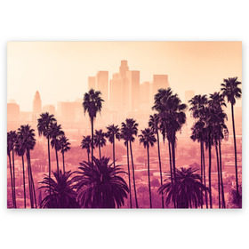 Поздравительная открытка с принтом Los Angeles в Тюмени, 100% бумага | плотность бумаги 280 г/м2, матовая, на обратной стороне линовка и место для марки
 | california | la | los angeles | usa | америка | город ангелов | калифорния | лос анджелес | океан | отдых | отпуск | пальмы | путешествие | спорт | столица | сша | туризм | фитнес | штаты