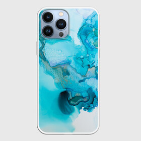 Чехол для iPhone 13 Pro Max с принтом Лазурные краски в Тюмени,  |  | abstraction | color | spray | tie dye | абстракция | акварель | брызги красок | живопись | искусство | капли капли | краски | текстуры | цветные краски | яркие цвета