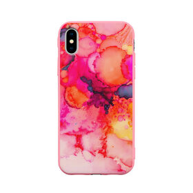 Чехол для Apple iPhone X силиконовый матовый с принтом Весенние краски в Тюмени, Силикон | Печать на задней стороне чехла, без боковой панели | abstraction | color | spray | tie dye | абстракция | акварель | брызги красок | живопись | искусство | капли капли | краски | текстуры | цветные краски | яркие цвета