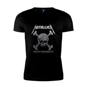 Мужская футболка премиум с принтом Metallica, death magnetic в Тюмени, 92% хлопок, 8% лайкра | приталенный силуэт, круглый вырез ворота, длина до линии бедра, короткий рукав | metallica | джеймс хэтфилд | кирк хэмметт | ларс ульрих | металлика | роберт трухильо | рок группа