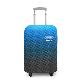 Чехол для чемодана 3D с принтом AUDI COLLECTION CARBON в Тюмени, 86% полиэфир, 14% спандекс | двустороннее нанесение принта, прорези для ручек и колес | Тематика изображения на принте: 