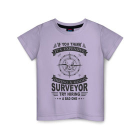 Детская футболка хлопок с принтом Геодезия_01 в Тюмени, 100% хлопок | круглый вырез горловины, полуприлегающий силуэт, длина до линии бедер | surveyor | геодезия | топография