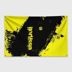 Флаг-баннер с принтом BORUSSIA SPORT в Тюмени, 100% полиэстер | размер 67 х 109 см, плотность ткани — 95 г/м2; по краям флага есть четыре люверса для крепления | боруссия | дортмунд