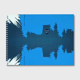 Альбом для рисования с принтом ARSENAL SPORT BLUE в Тюмени, 100% бумага
 | матовая бумага, плотность 200 мг. | Тематика изображения на принте: football | soccer | арсенал