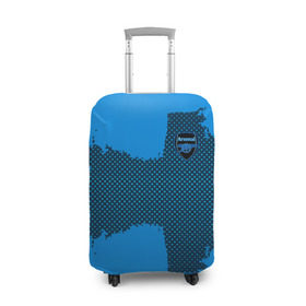 Чехол для чемодана 3D с принтом ARSENAL SPORT BLUE в Тюмени, 86% полиэфир, 14% спандекс | двустороннее нанесение принта, прорези для ручек и колес | football | soccer | арсенал