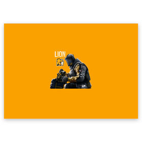 Поздравительная открытка с принтом LION в Тюмени, 100% бумага | плотность бумаги 280 г/м2, матовая, на обратной стороне линовка и место для марки
 | Тематика изображения на принте: chimera | lion | outbreak | rainbow six | осада