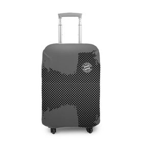 Чехол для чемодана 3D с принтом BAYERN MUNCHEN GRAY в Тюмени, 86% полиэфир, 14% спандекс | двустороннее нанесение принта, прорези для ручек и колес | football | soccer | байерн