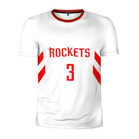 Мужская футболка 3D спортивная с принтом Chris Paul home в Тюмени, 100% полиэстер с улучшенными характеристиками | приталенный силуэт, круглая горловина, широкие плечи, сужается к линии бедра | chris paul | nba | rockets | баскетбол | крис пол | нба | хьюстон рокетс