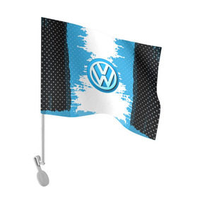 Флаг для автомобиля с принтом Volkswagen в Тюмени, 100% полиэстер | Размер: 30*21 см | auto | automobile | car | carbon | machine | motor | motor car | sport car | volkswagen | автомашина | бренд | легковой автомобиль | марка | спортивный автомобиль | тачка
