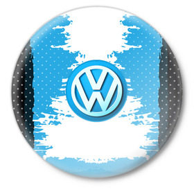Значок с принтом Volkswagen в Тюмени,  металл | круглая форма, металлическая застежка в виде булавки | auto | automobile | car | carbon | machine | motor | motor car | sport car | volkswagen | автомашина | бренд | легковой автомобиль | марка | спортивный автомобиль | тачка